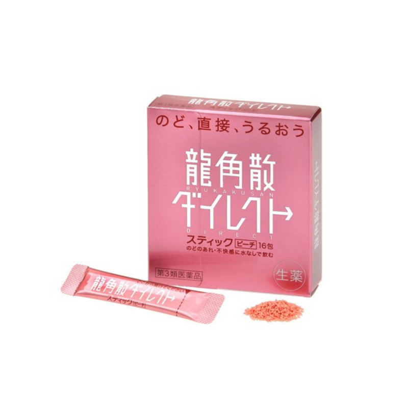 Ryukakusan Direct Stick Mint/Peach 龍角散  Long Jiao San